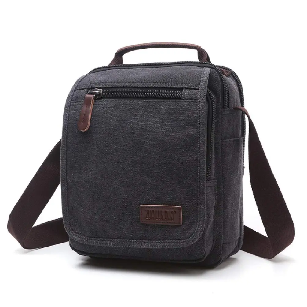 MiCoolker Canvas Messenger Bag Classic Shoulder Bag 10.6in | Multifunctional Travel Purse - main product image