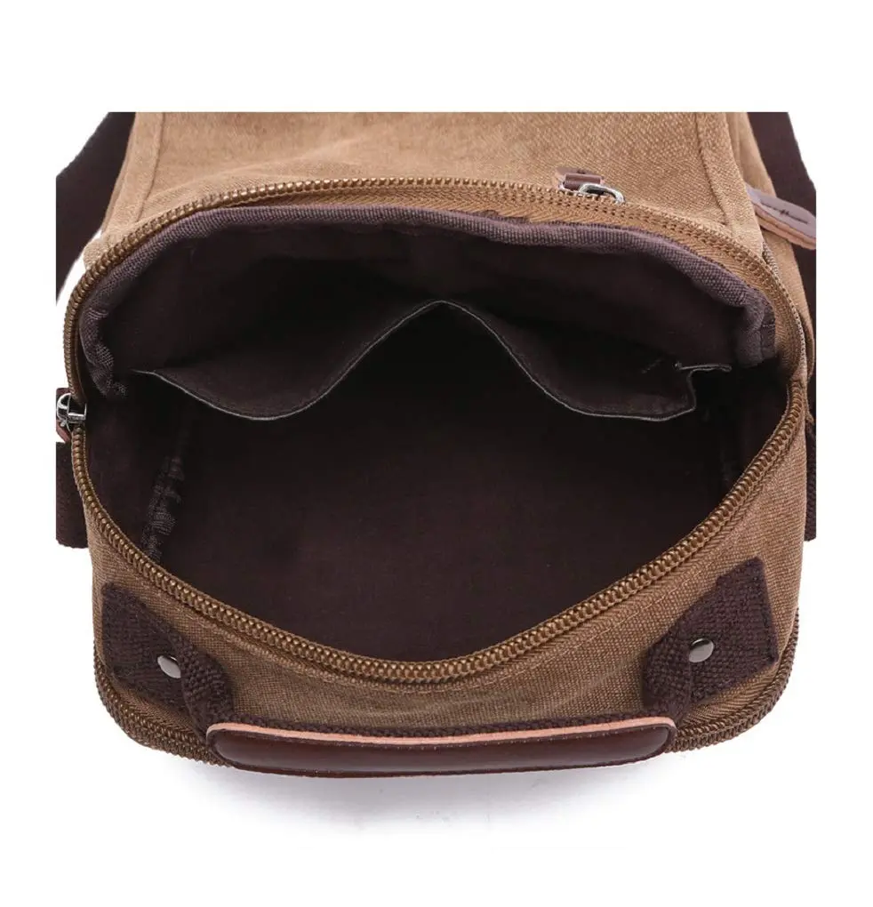 MiCoolker Canvas Messenger Bag Classic Shoulder Bag 10.6in | Multifunctional Travel Purse - view 7