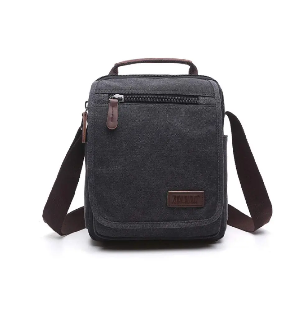 MiCoolker Canvas Messenger Bag Classic Shoulder Bag 10.6in | Multifunctional Travel Purse - view 2