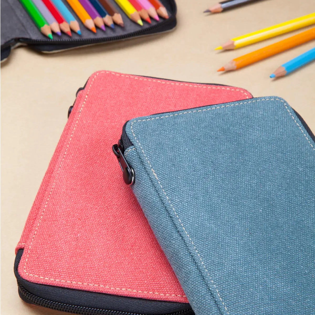 Speedball 48 Pencil Canvas Case | Heavy-Duty Artist Organizer, Chocolate - view 4