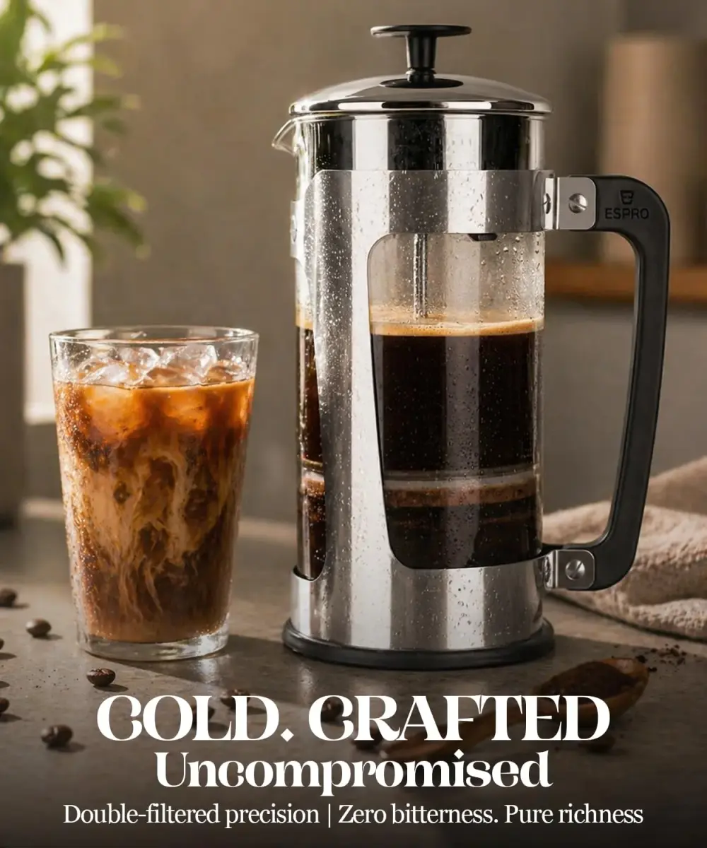 ESPRO P5 French Press Coffee Maker 532ml (18oz) | Grit-Free Coffee with Patented Double Microfilter - view 2