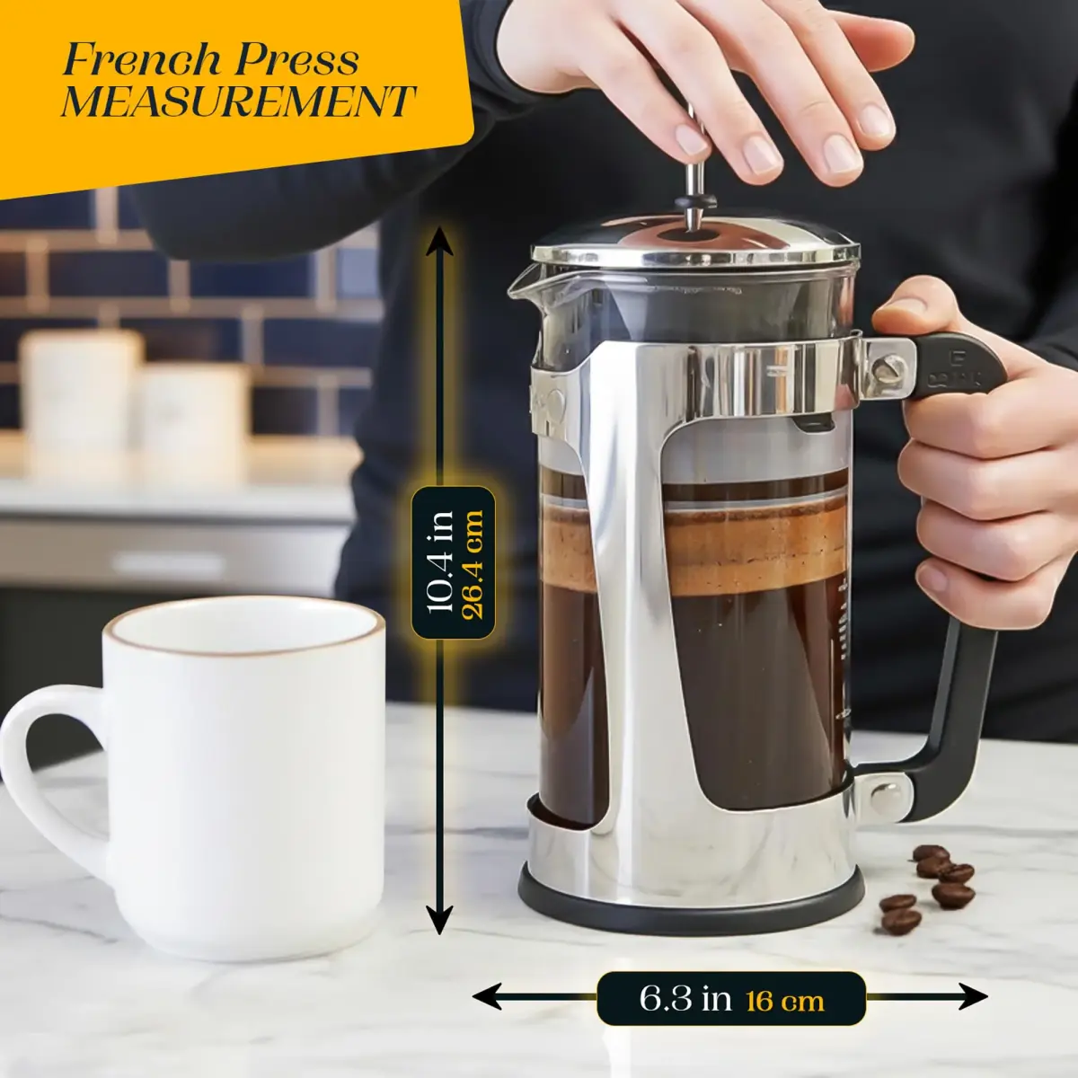 ESPRO P5 French Press Coffee Maker, 946ml (32oz) | Dual Filter Sludge-Free Brew - view 2