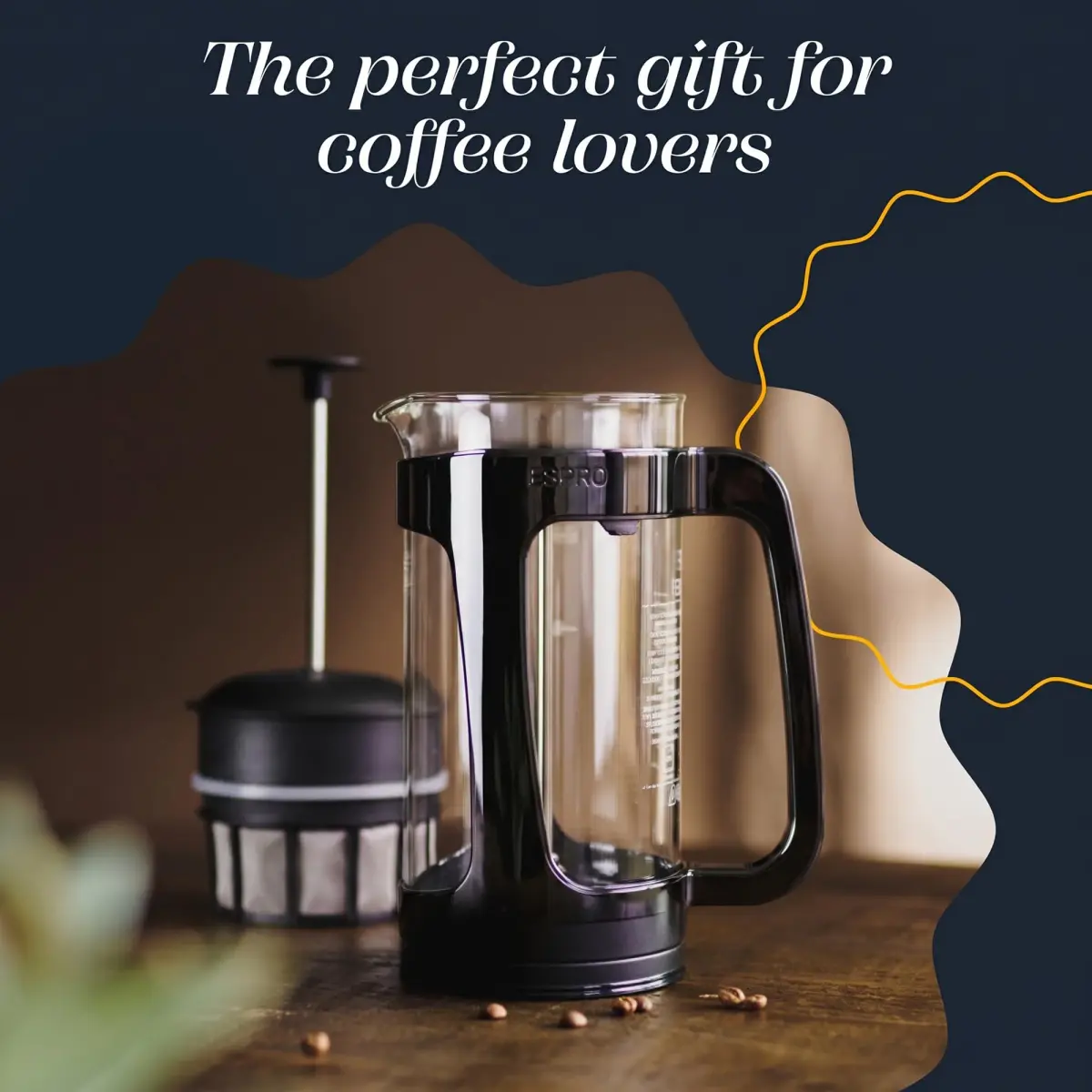 ESPRO P3 French Press Coffee Maker, 946ml (32oz) Black | Grit-Free Coffee & Tea Brewer - view 5