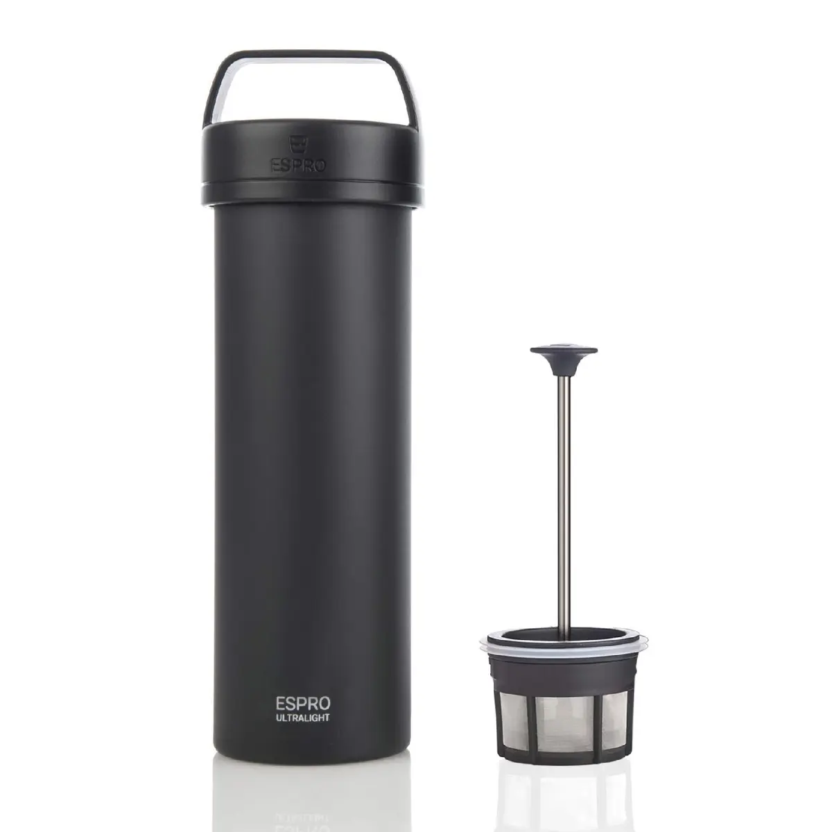 ESPRO Go P0 Ultralight French Press Coffee Maker for Travel, Vacuum Insulated Stainless Steel, 16 Ounces - view 4