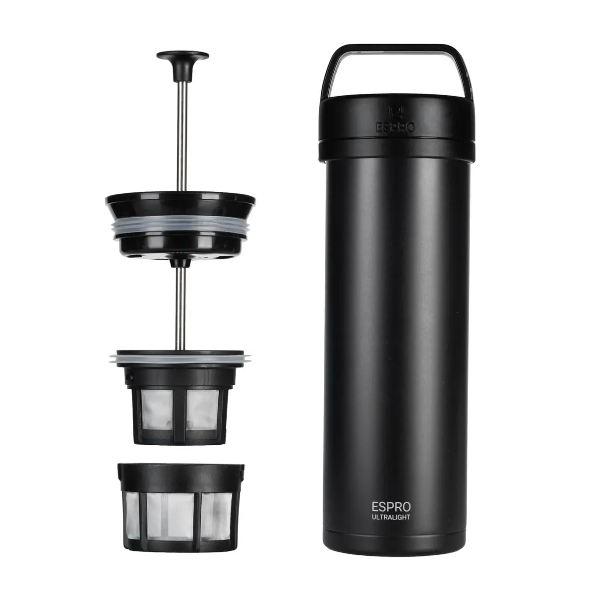 ESPRO Go P0 Ultralight French Press Coffee Maker for Travel, Vacuum Insulated Stainless Steel, 16 Ounces - main product image