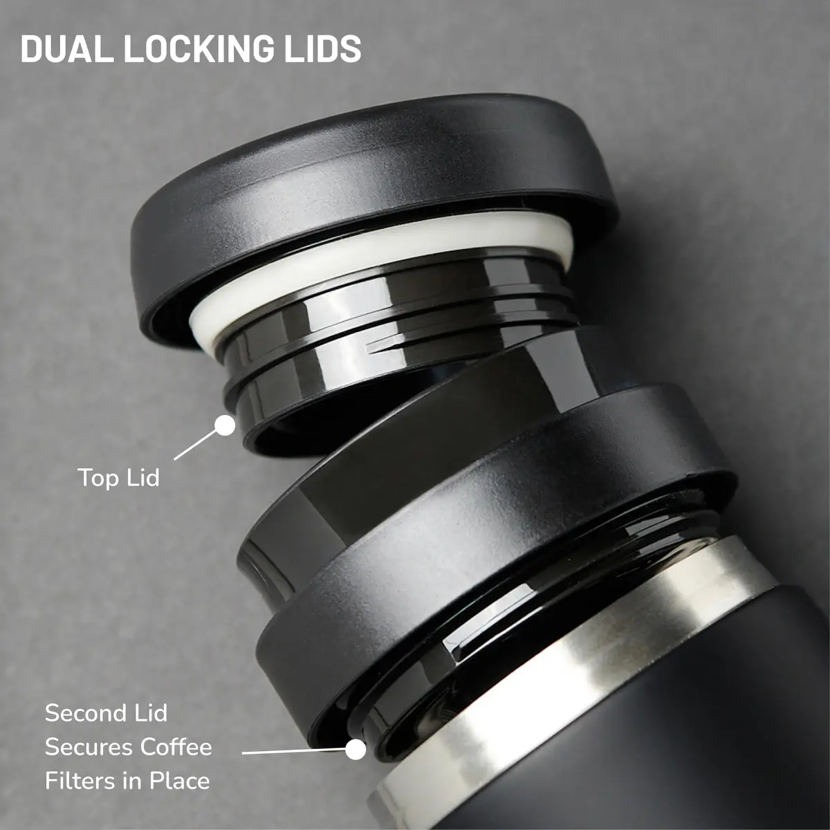ESPRO Go P0 Ultralight French Press Coffee Maker for Travel, Vacuum Insulated Stainless Steel, 16 Ounces - view 8
