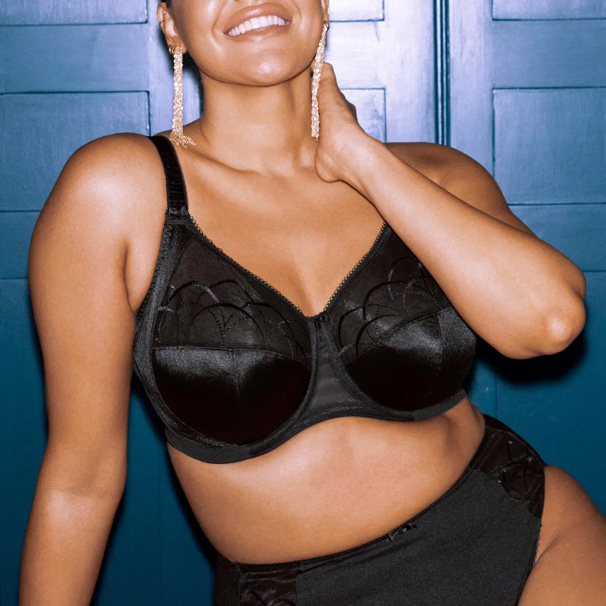 Elomi Cate Underwire Banded Bra 34G | Full Coverage Support & Elegant Sheer Embroidery - view 5