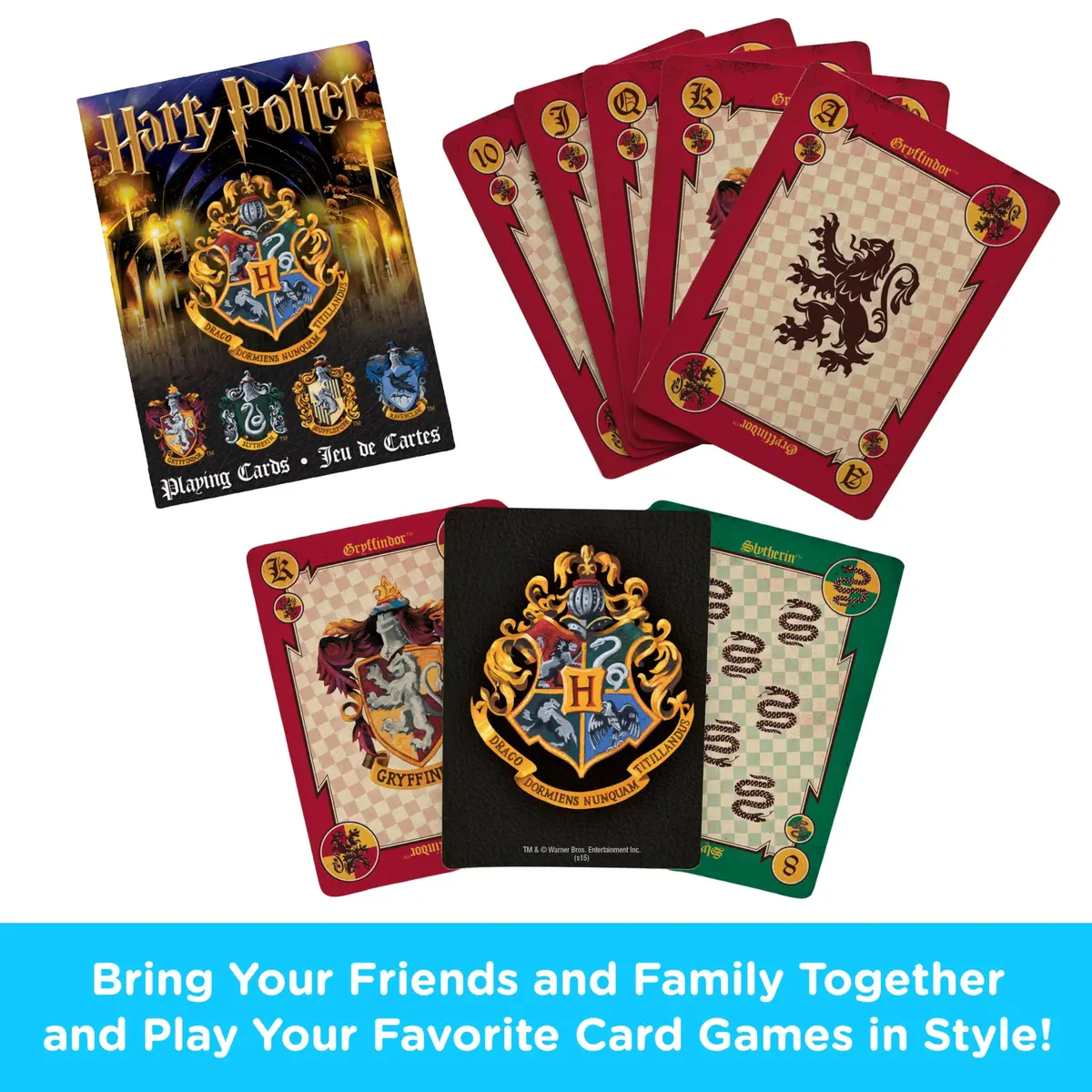 Aquarius Harry Potter Crests Playing Cards - Officially Licensed Card Deck for Kids, Teens & Adults Ages 6+ | Standard Poker Size - view 2