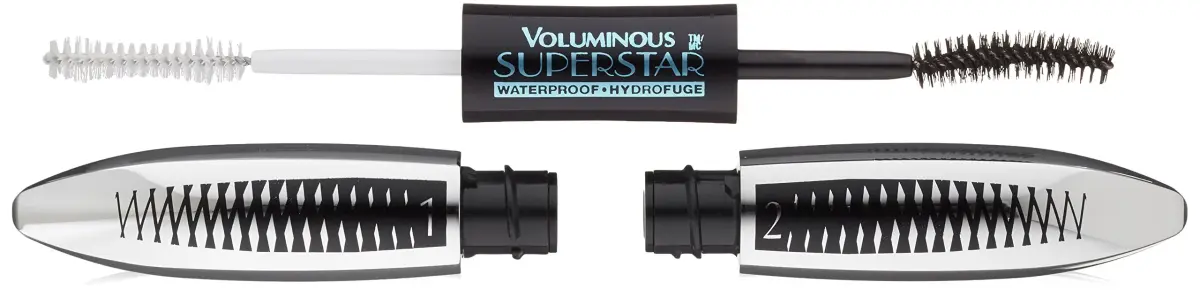 L'Oreal Paris Voluminous Superstar Waterproof Mascara, Blackest Black, 12 ml (0.41 Fl Oz) | Show-Stopping Lash Effect - main product image