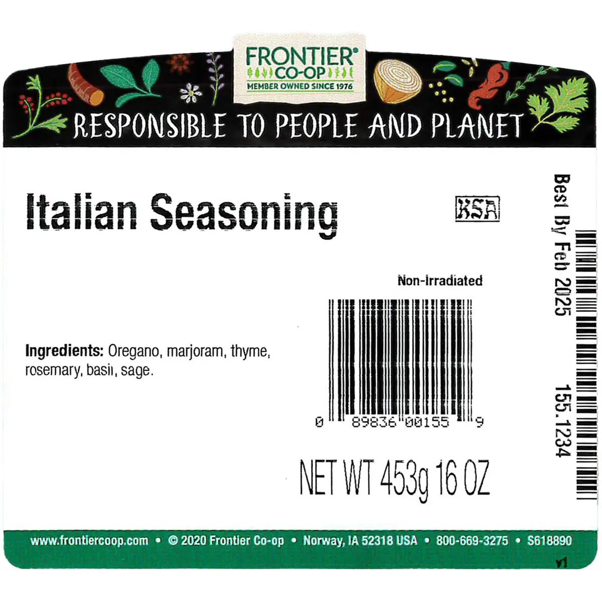 Frontier Co-op Italian Seasoning 1lb | Bulk Dried Italian Herbs & Spices - view 2