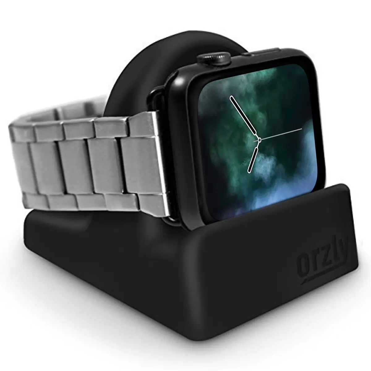 Orzly Apple Watch Charger Stand Durable TPU Compact Black | Fits All Series & Sizes - view 7