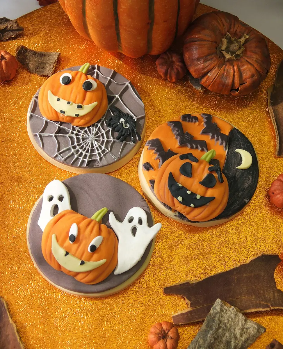 Katy Sue Pumpkin Face Silicone Mold for Halloween & Fall Cake Decorating & Crafts - 1.7 x 1.6 x 0.4 Inch Pumpkin Size | Food-Grade Silicone - view 8