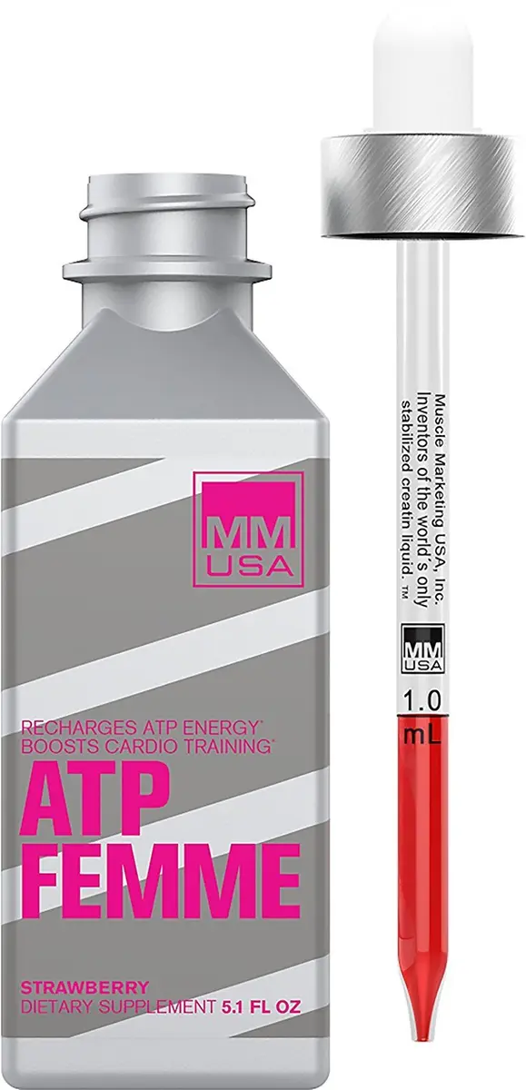 MMUSA ATP Femme Creatine Serum. Boost Workouts, Stamina & Power. No Bloating & Dehydration. Rapid Energy for Superior Performance. Lean Muscle Builder. With Amino Acids. Fast-Acting. Grape, 5.1 Fl Oz - main product image