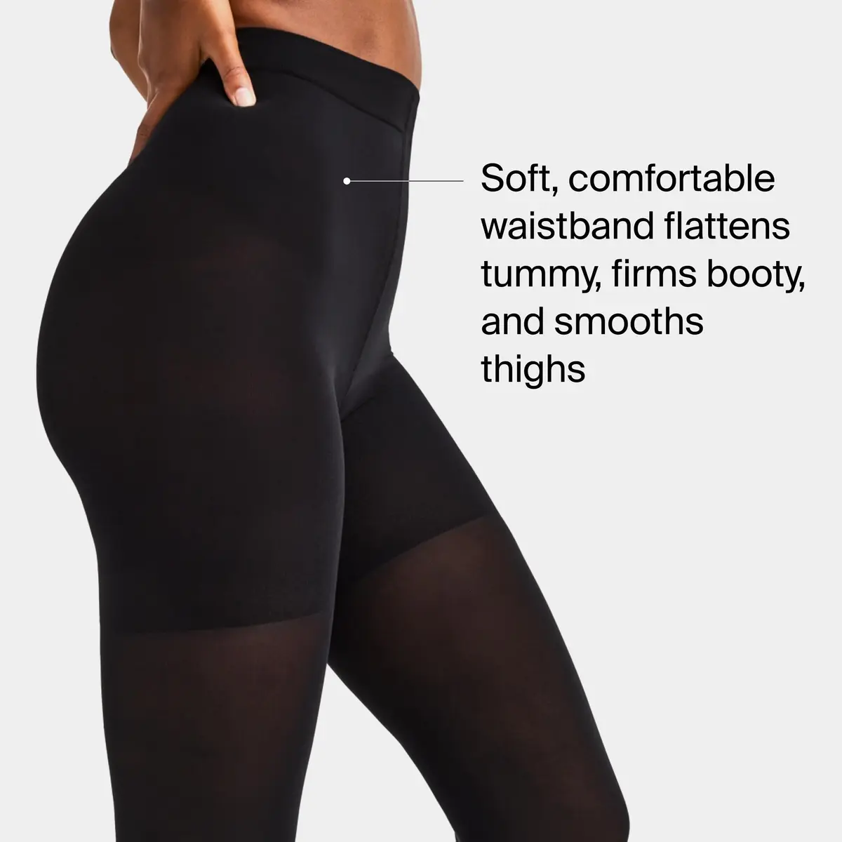 SPANX SPANXshape Mid-Thigh Tight-End Tights, Very Black, A | Comfortable, Flattering Fit for Women - view 3