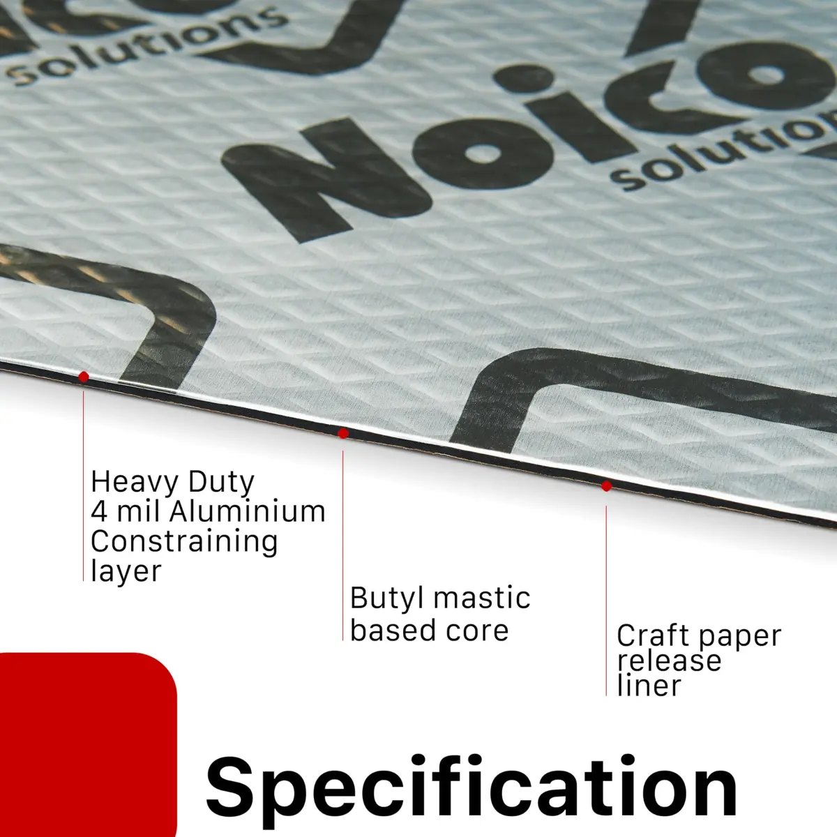 Noico Pro 80 mil 18 sqft Car Sound Deadening Mat | Reduces Road Noise & Vibrations - view 2