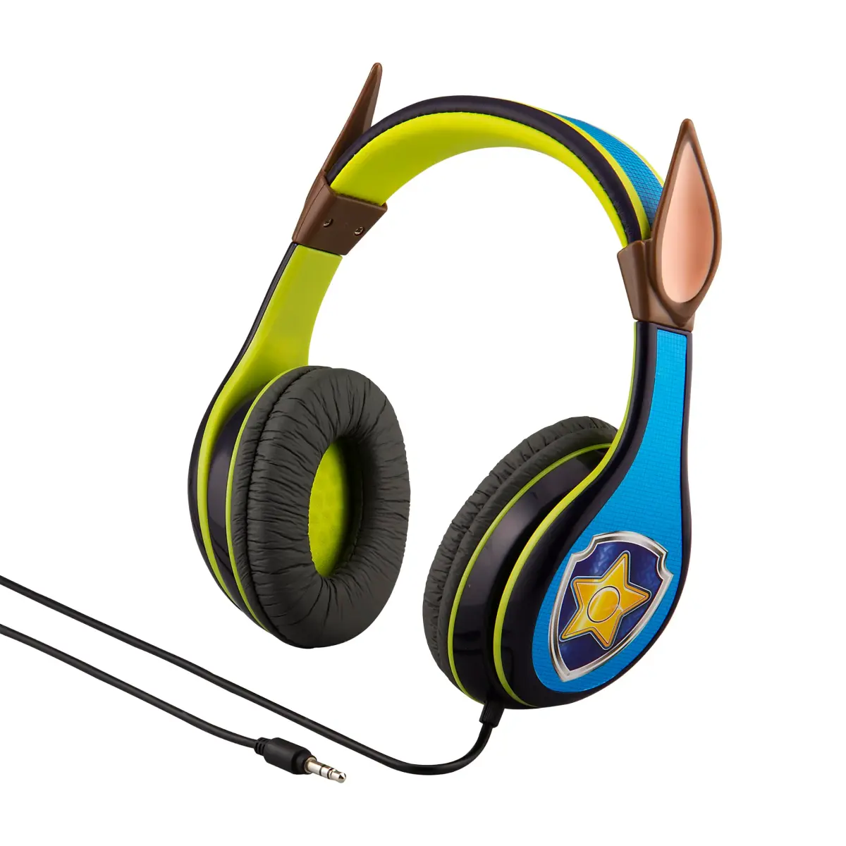 eKids Paw Patrol Chase Kid-Friendly Headphones with Volume Limiting | 3.5mm Jack - main product image