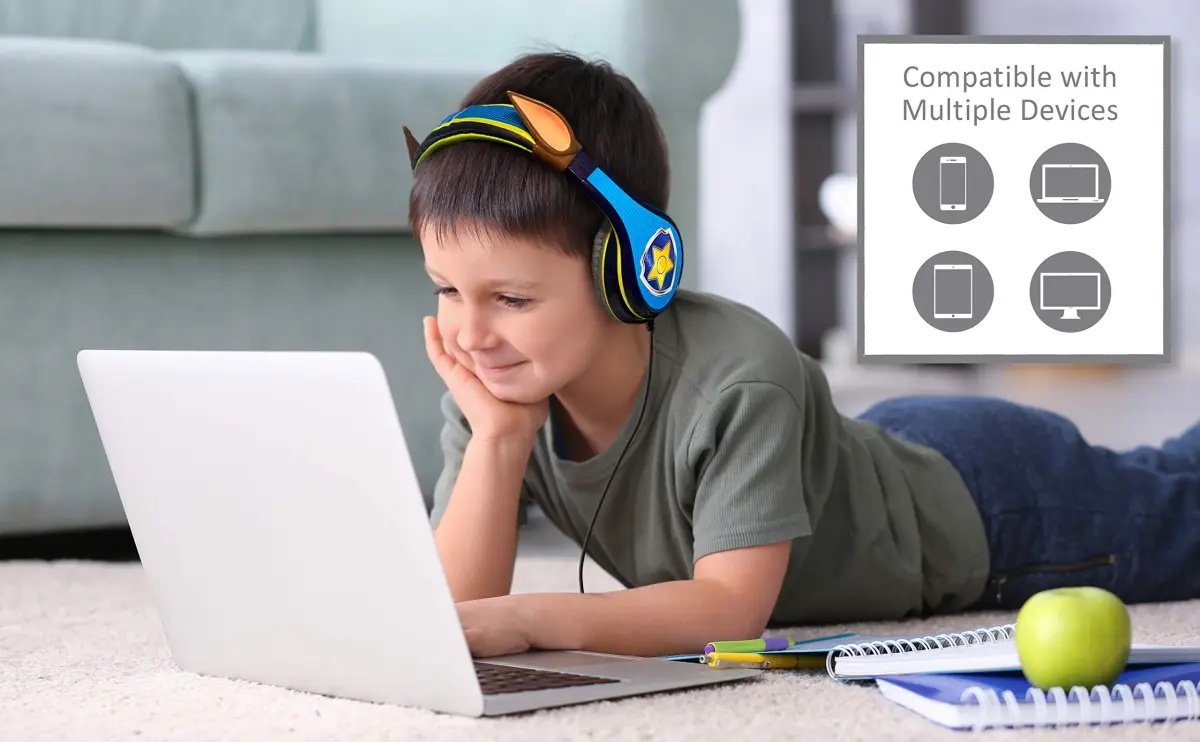 eKids Paw Patrol Chase Kid-Friendly Headphones with Volume Limiting | 3.5mm Jack - view 2