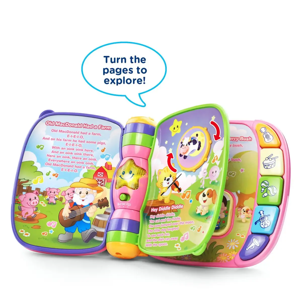 VTech Musical Rhymes Book, Pink | Electronic Learning Toy for 6-36 Months - view 3