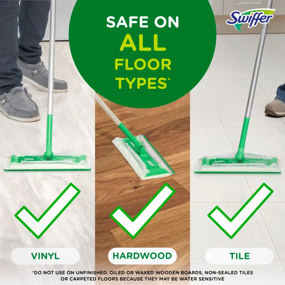 Swiffer Wet Mopping Pad Refills for Floor Mop Open Window Fresh Scent 12 Count - 4 Pack | 48 Count Total - view 3