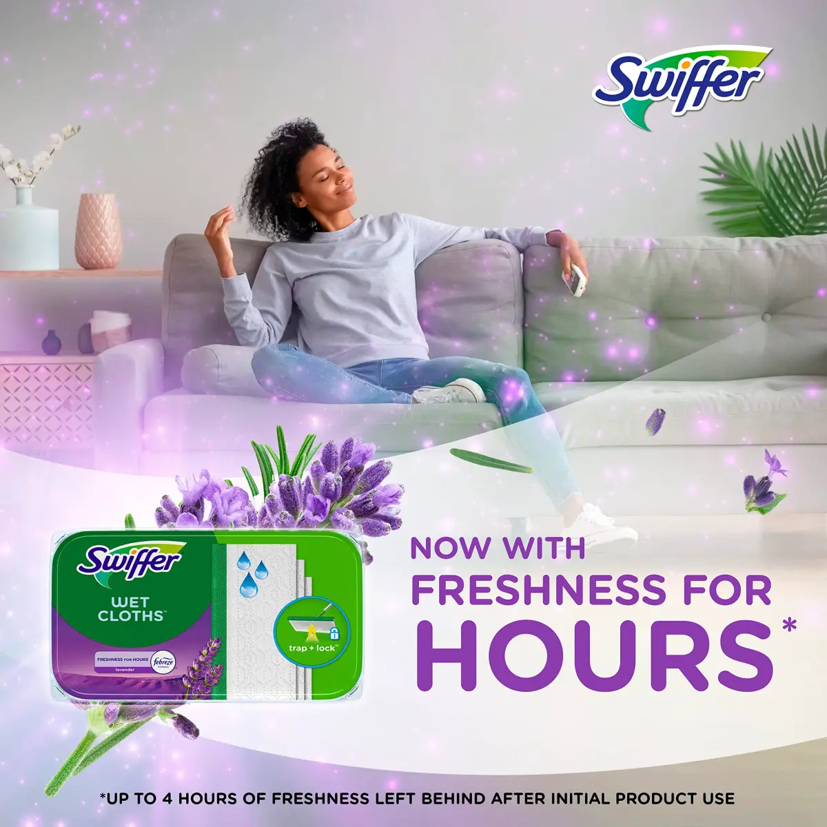 Swiffer Wet Mopping Pad Refills for Floor Mop Open Window Fresh Scent 12 Count - 4 Pack | 48 Count Total - view 4