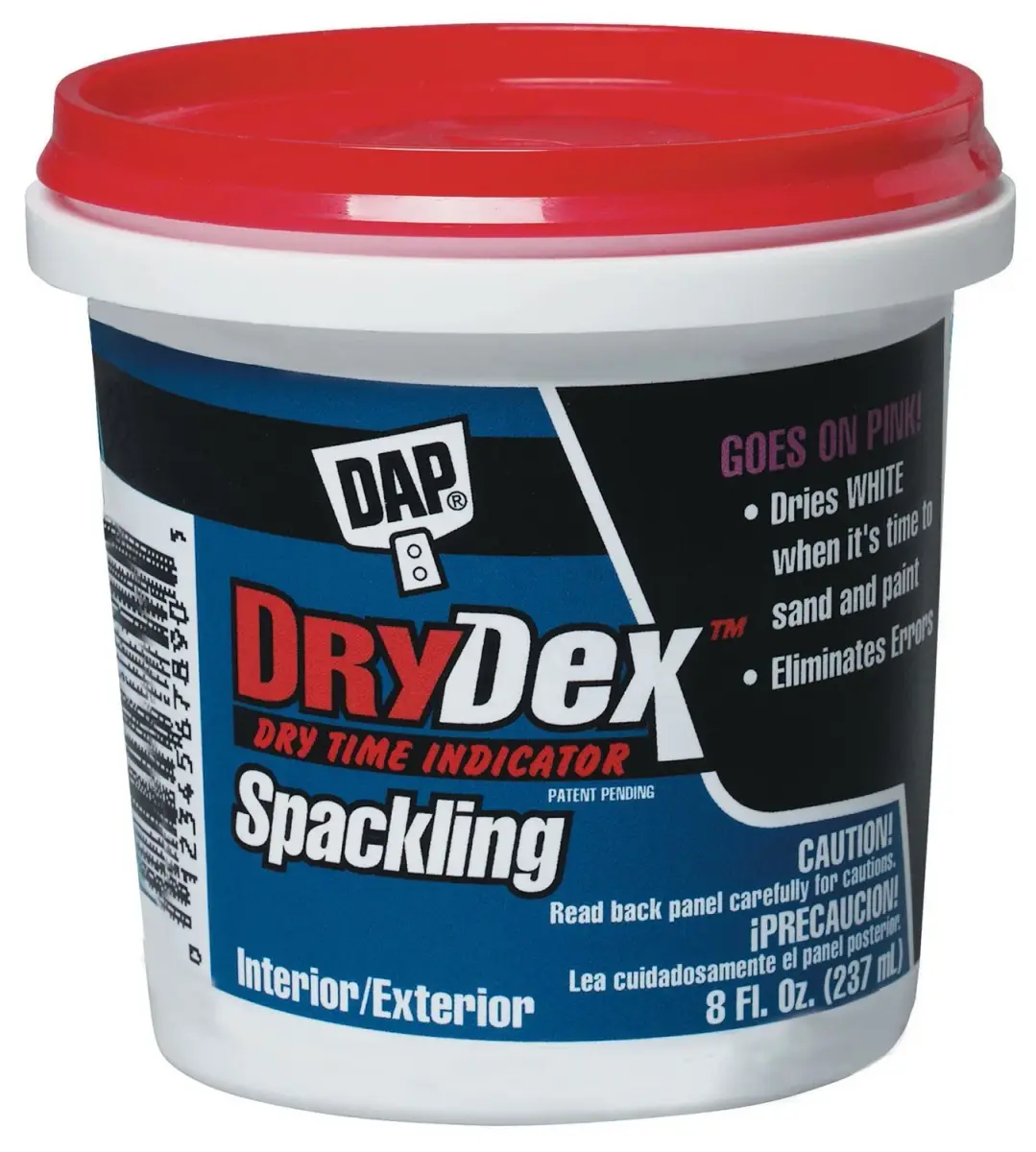 DAP DryDex Spackling Paste 1/2 Pint (237ml) | Goes on Pink, Dries White for Easy Repair - main product image