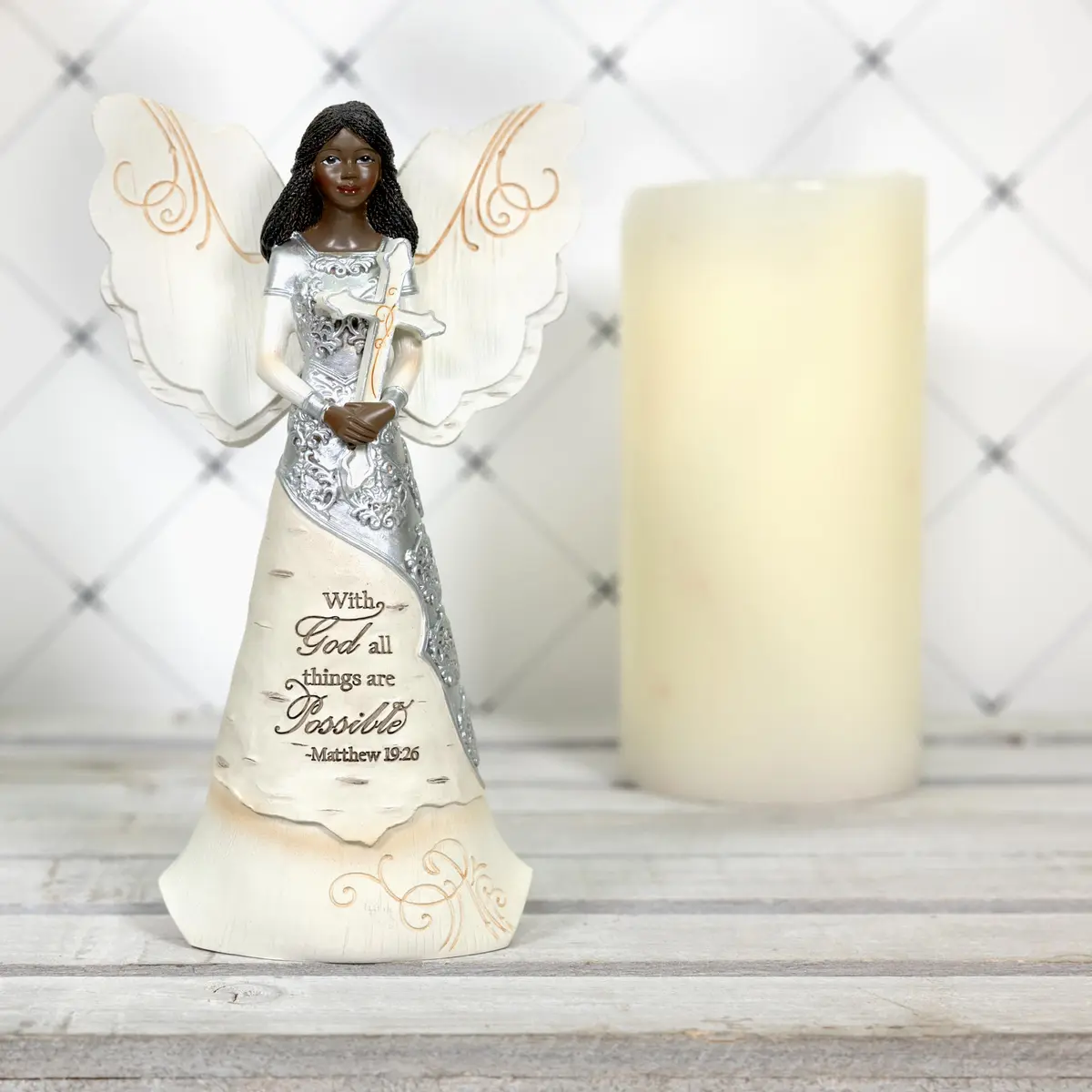 Pavilion Gift Company With God Angel Figurine 16.51 cm (6.5") | Religious Home Décor Accent - view 6