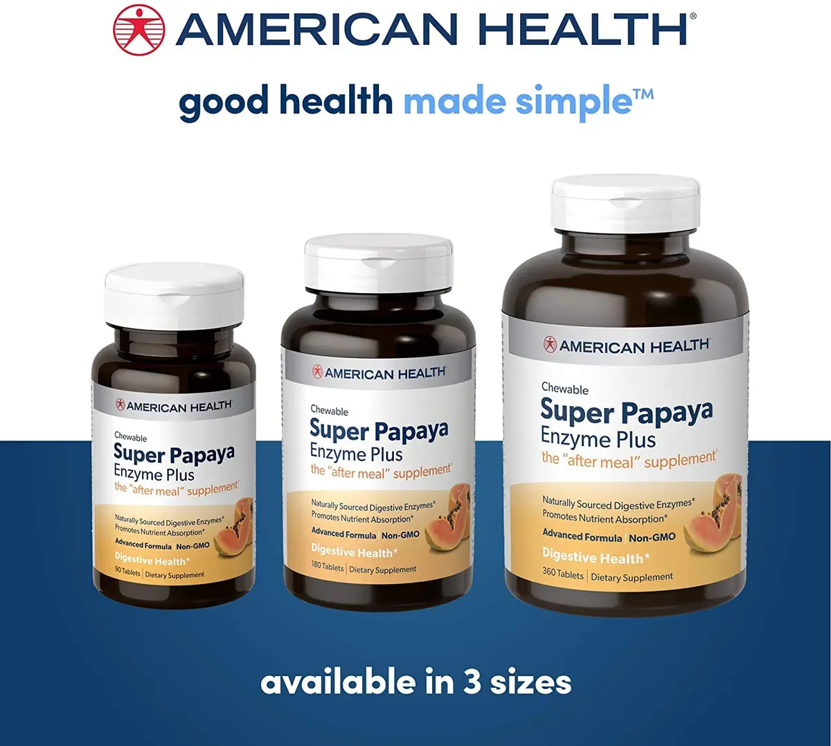 American Health Enzymes Chewable Super Papaya Enzyme Plus 720 Count | Digestive Support for Adults - view 5
