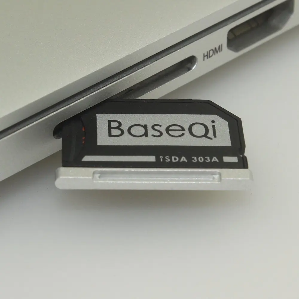 BaseQi Aluminum microSD Adapter for MacBook Pro Retina 13" | Seamless, Compact Storage Expansion - view 3