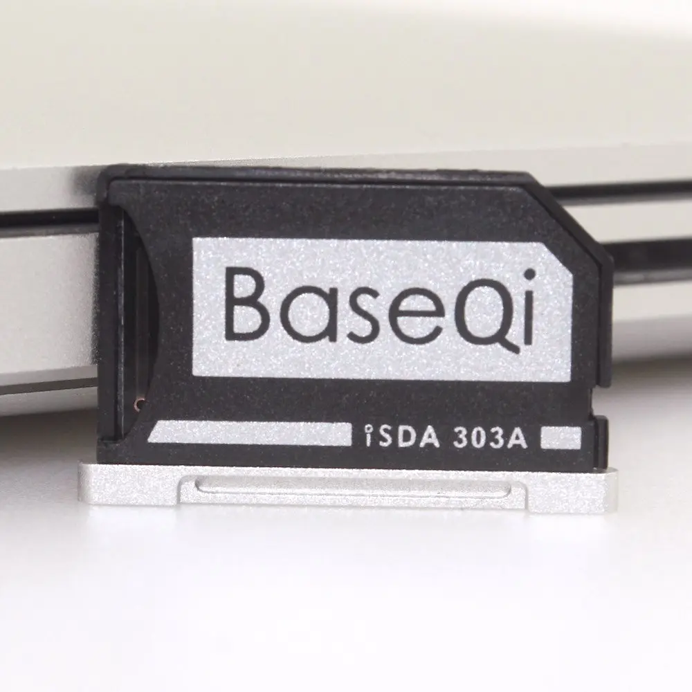 BaseQi Aluminum microSD Adapter for MacBook Pro Retina 13" | Seamless, Compact Storage Expansion - view 2