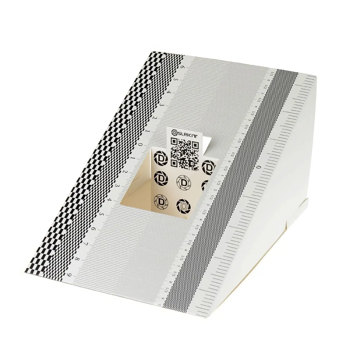 DSLRKIT Lens Focus Calibration Tool Alignment Ruler Folding Card | Precise Auto-Focus Adjustment (70-120 chars) - main product image
