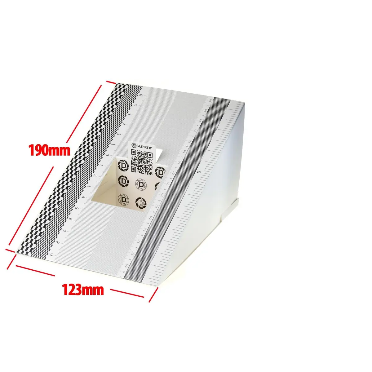 DSLRKIT Lens Focus Calibration Tool Alignment Ruler Folding Card | Precise Auto-Focus Adjustment (70-120 chars) - view 2