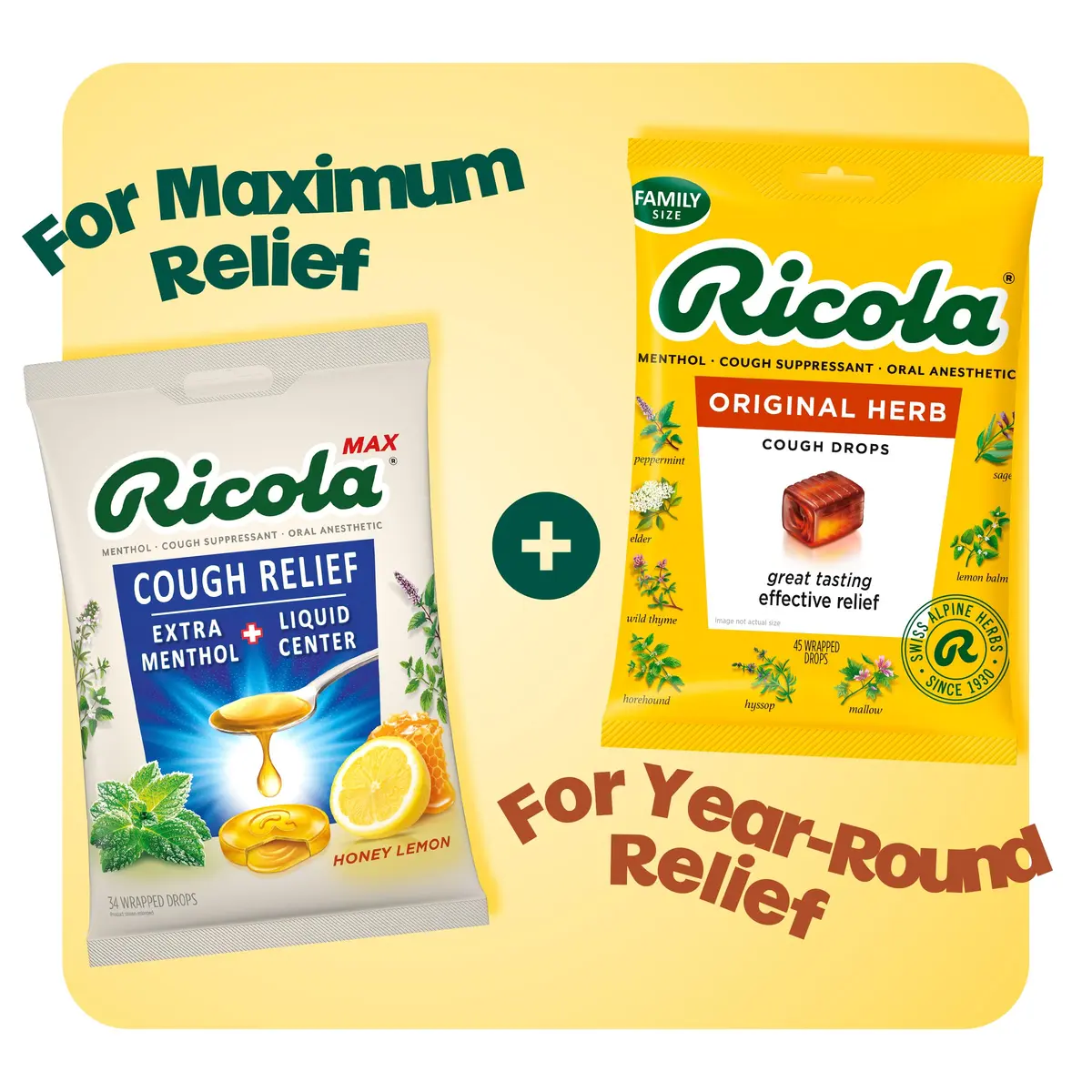 Ricola Original Herb Cough Drops 45 Count | Natural Throat Relief with Swiss Herbs - view 5