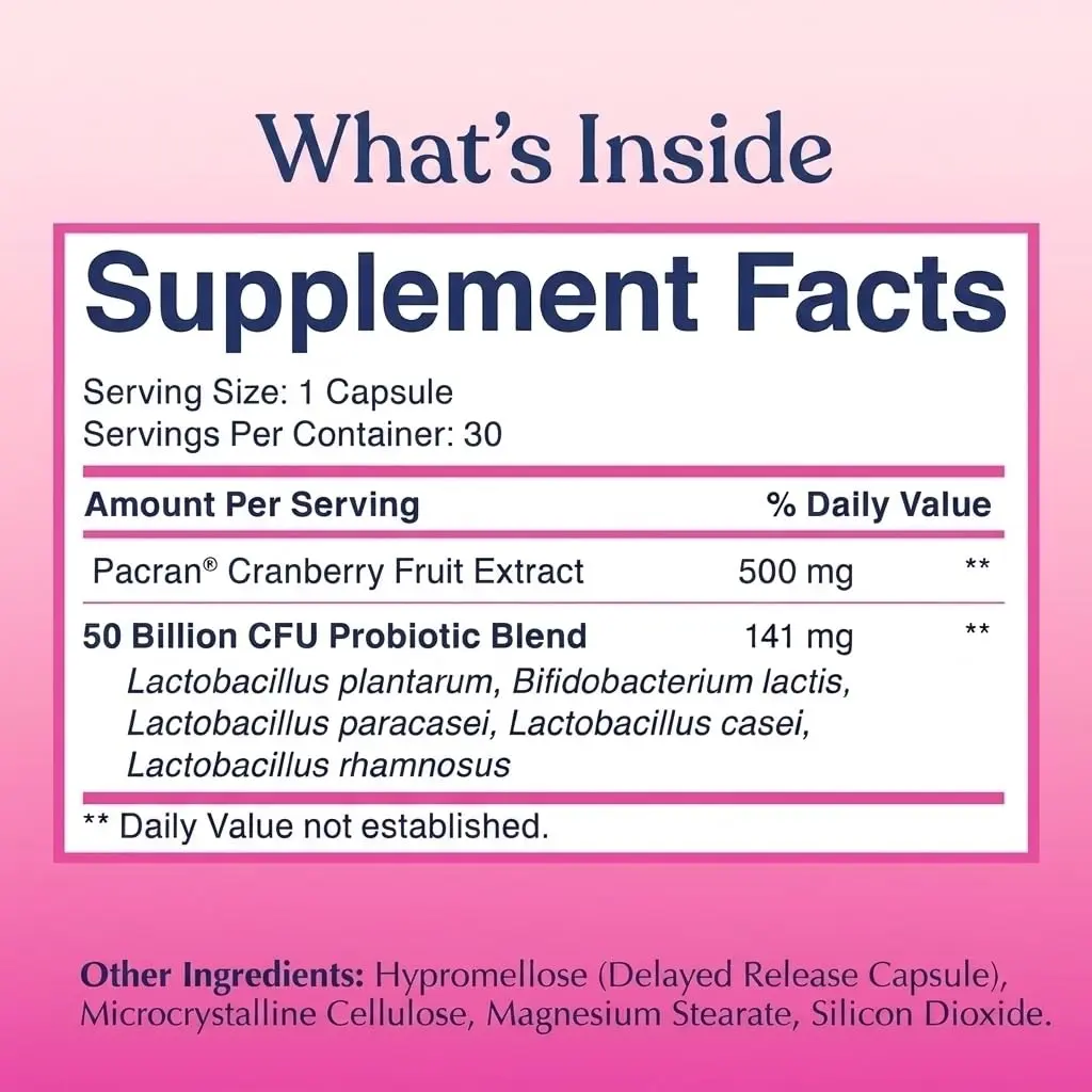 LOVEBUG Probiotics for Women with Pancran – Multi-Strain Probiotic Supporting UTI, BV, Odor & PH Balance - Vaginal Probiotics for Womens Intimate Flora & Digestive Health - 30 Capsules | Supports Vaginal & Digestive Balance - view 7