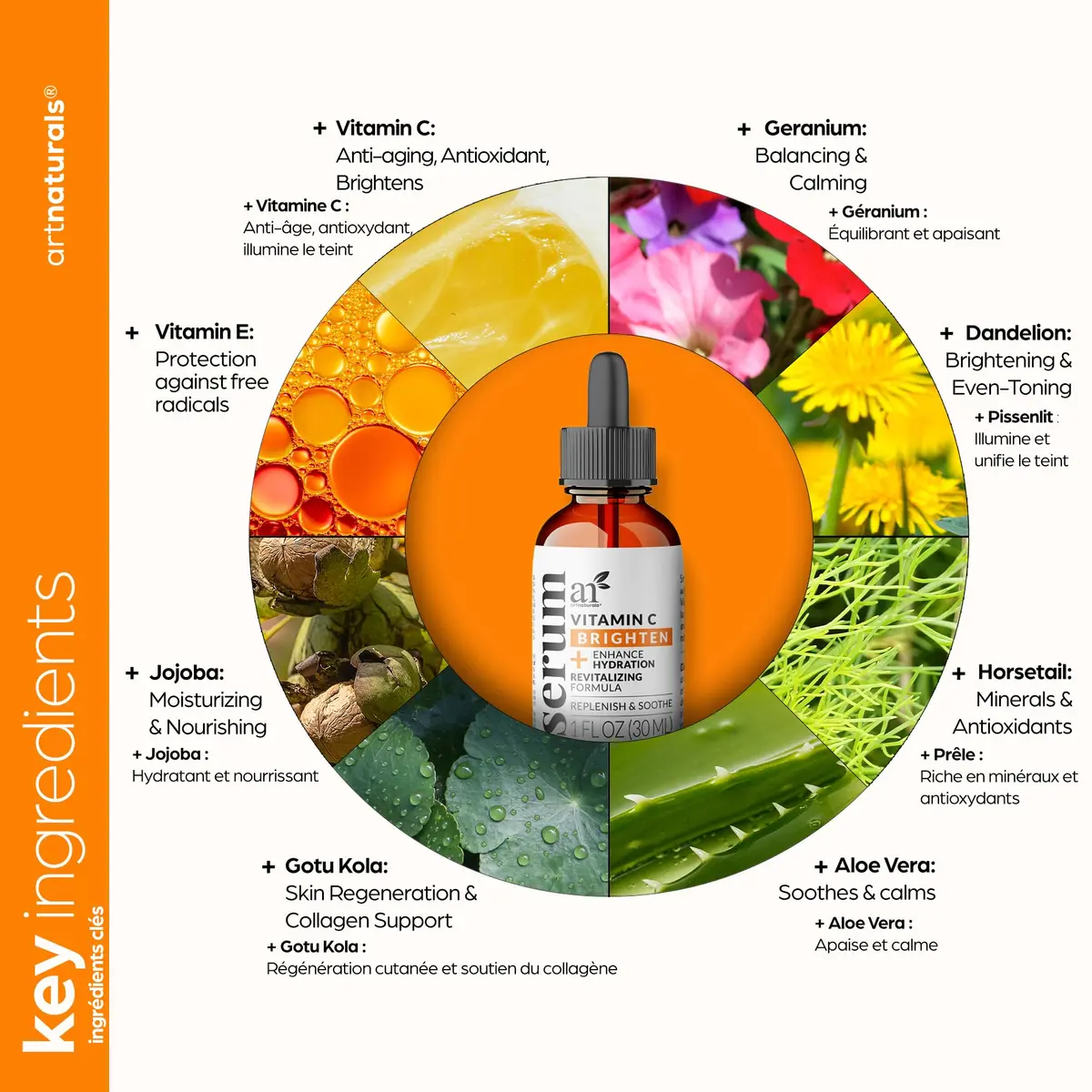 Artnaturals Vitamin C Serum with Hyaluronic Acid 1 fl oz | Anti-Aging & Hydrating - view 6