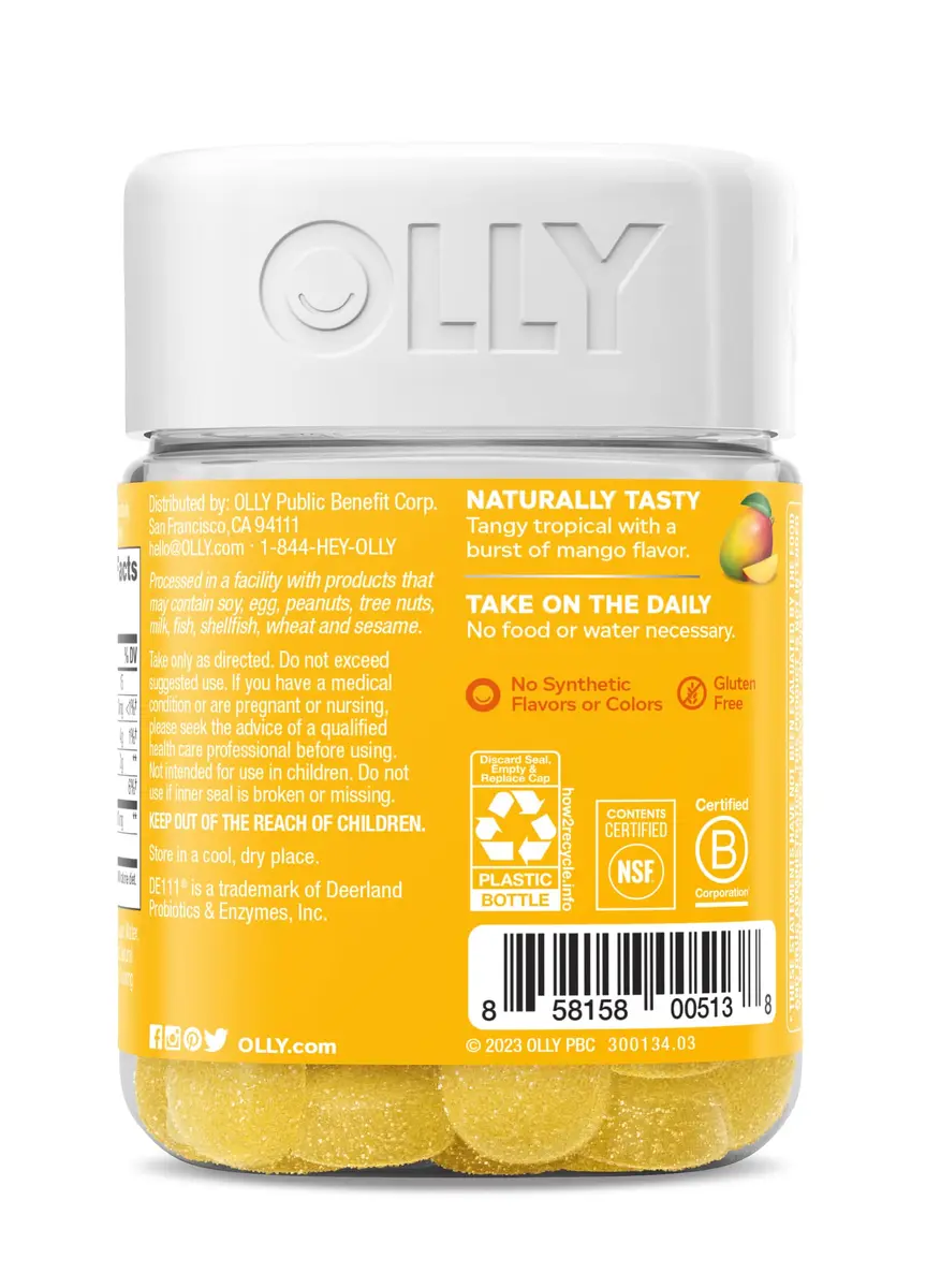 OLLY Probiotic Gummy Mango | Digestive & Immune Support, 50 Count - view 6