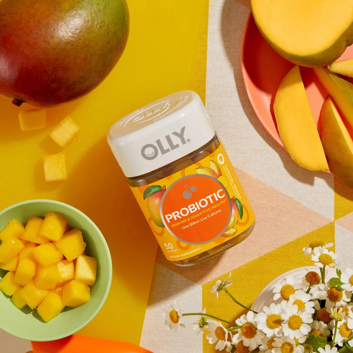 OLLY Probiotic Gummy Mango | Digestive & Immune Support, 50 Count - view 8