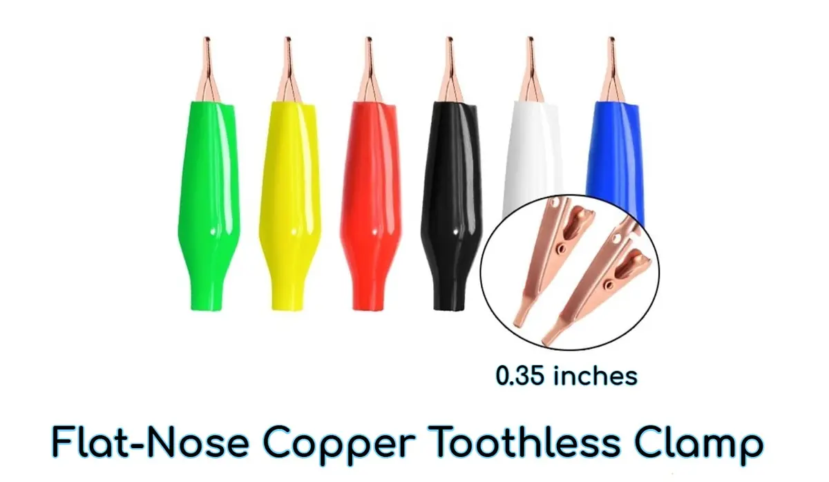 KUJOBUY Micro Alligator Copper Clips Pack of 50 | Precision Electrical Prototyping Tool - view 4