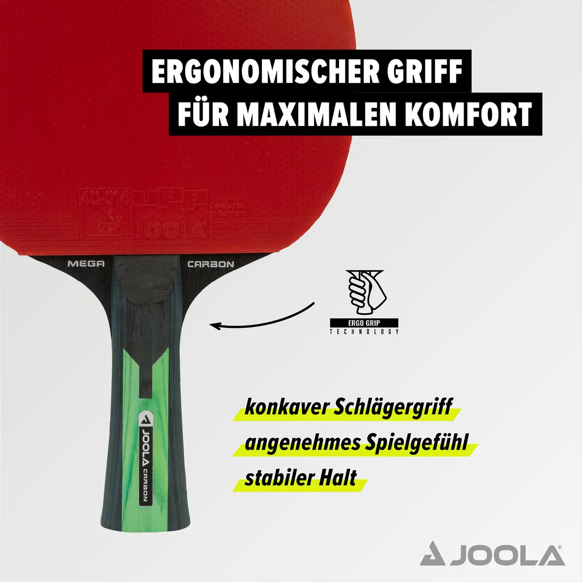 JOOLA Carbon Mega Table Tennis Bat - Multi-Colour | High-Speed Carbon Fiber, ITTF-Approved Rubber, Professional Control (70-120 chars) - view 4