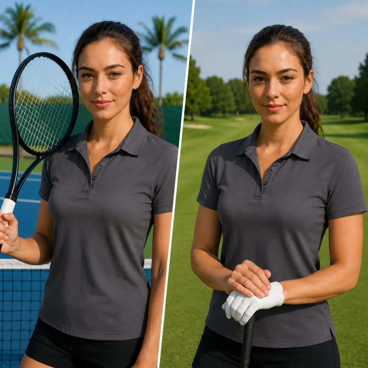 Opna Women's Dry-Fit Golf Polo Shirts 3-Button in 20 Colors XS-3XL | Moisture-Wicking & Breathable Athletic Fit - view 7