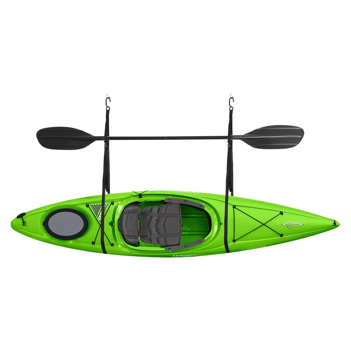 RAD Sportz Single Kayak Rack - 55 lb (25 kg) Capacity Wall or Ceiling Storage Straps | Adjustable Kayak Hanger - main product image