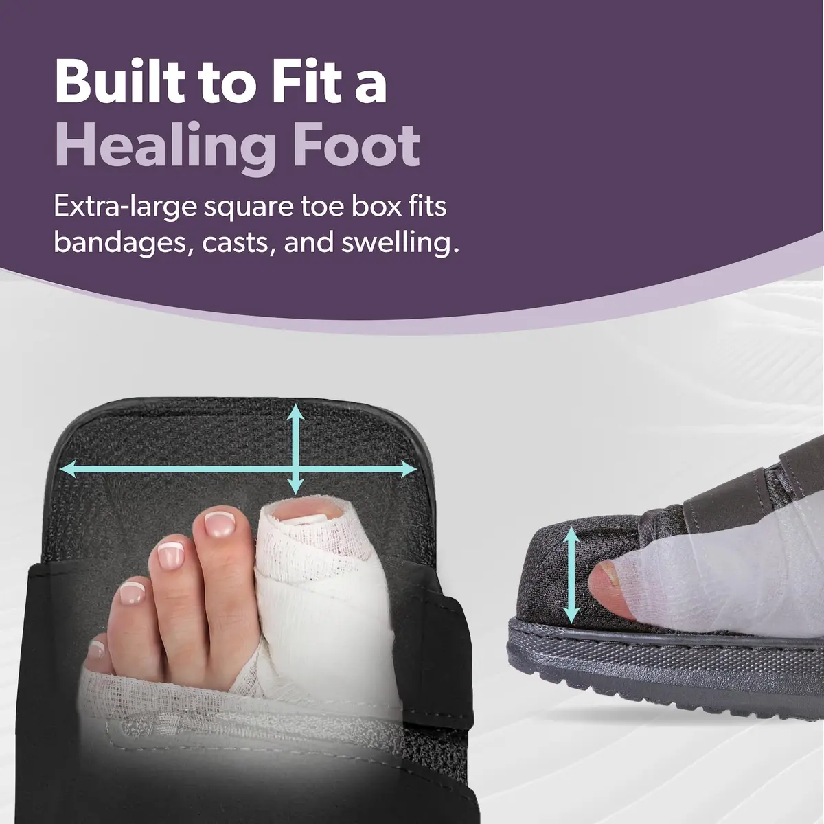 BraceAbility Closed Toe Medical Walking Shoe - Lightweight Post-Op Foot Boot (XL) | Support & Recovery - view 3