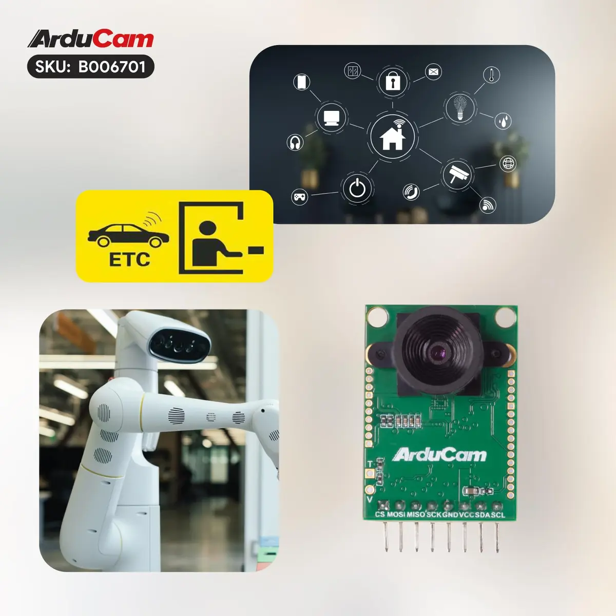 Arducam Mini Module Camera Shield with OV2640 2 Megapixels Lens | Compatible with Arduino UNO Mega2560 & Raspberry Pi Pico - view 6