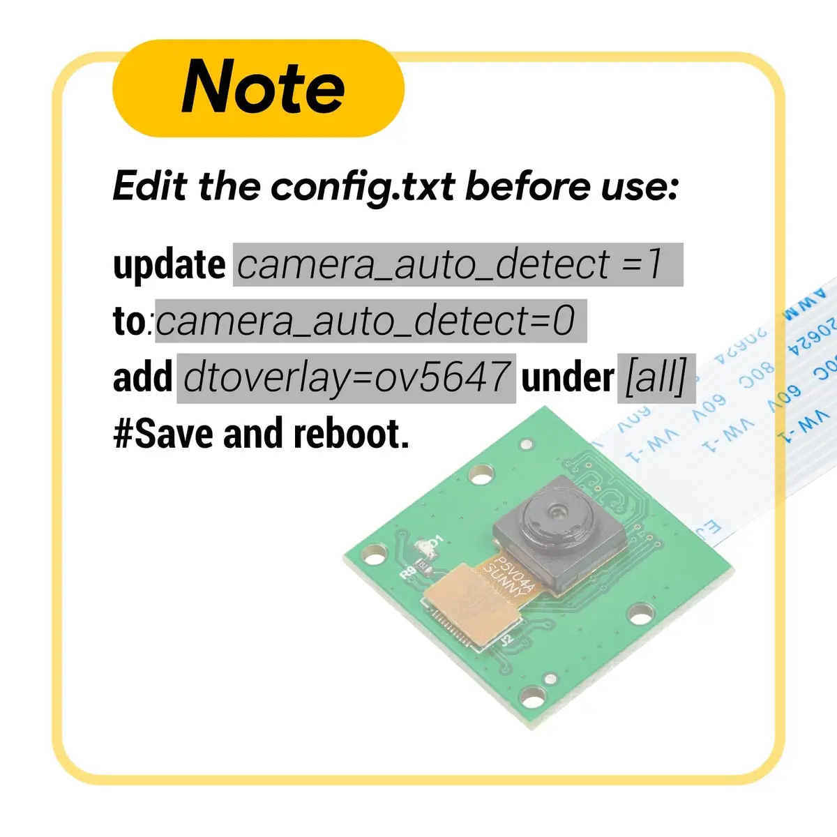 Arducam 5MP Camera for Raspberry Pi | 1080P HD OV5647 Module, Fixed Focus, 25mm Compact - view 2