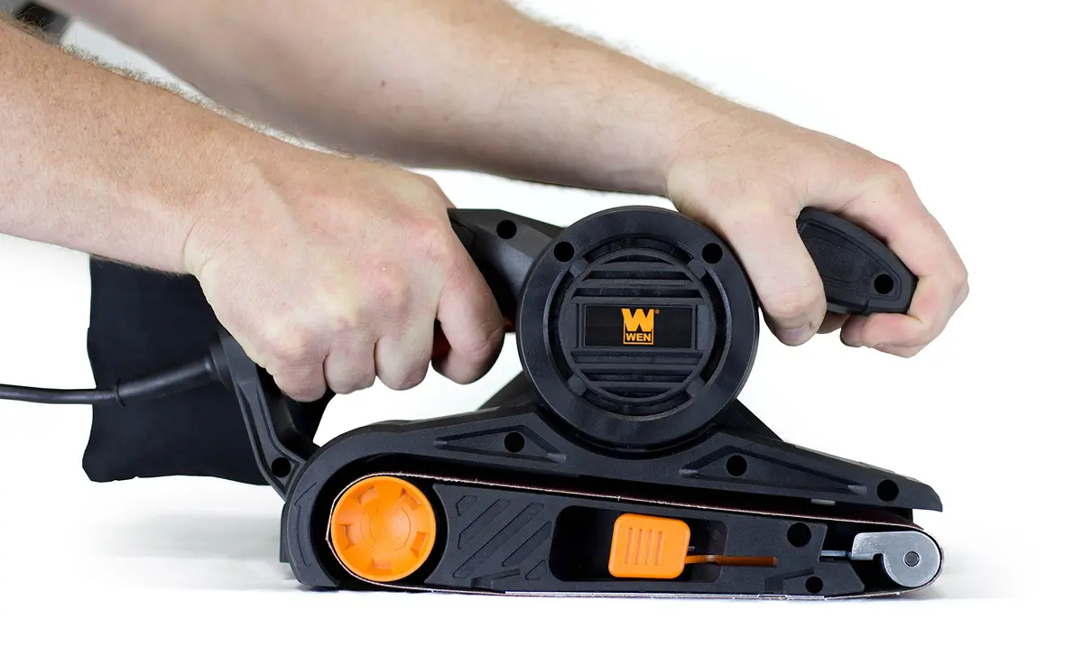 WEN Belt Sander 3 x 21 inch | 7-Amp Corded Heavy Duty Tool with Dust Bag - view 4