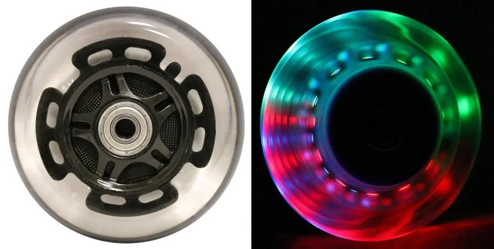 TGM Skateboards Light Up Scooter Wheels with ABEC 9 Bearings 100mm | Bright, Smooth & Fast - main product image
