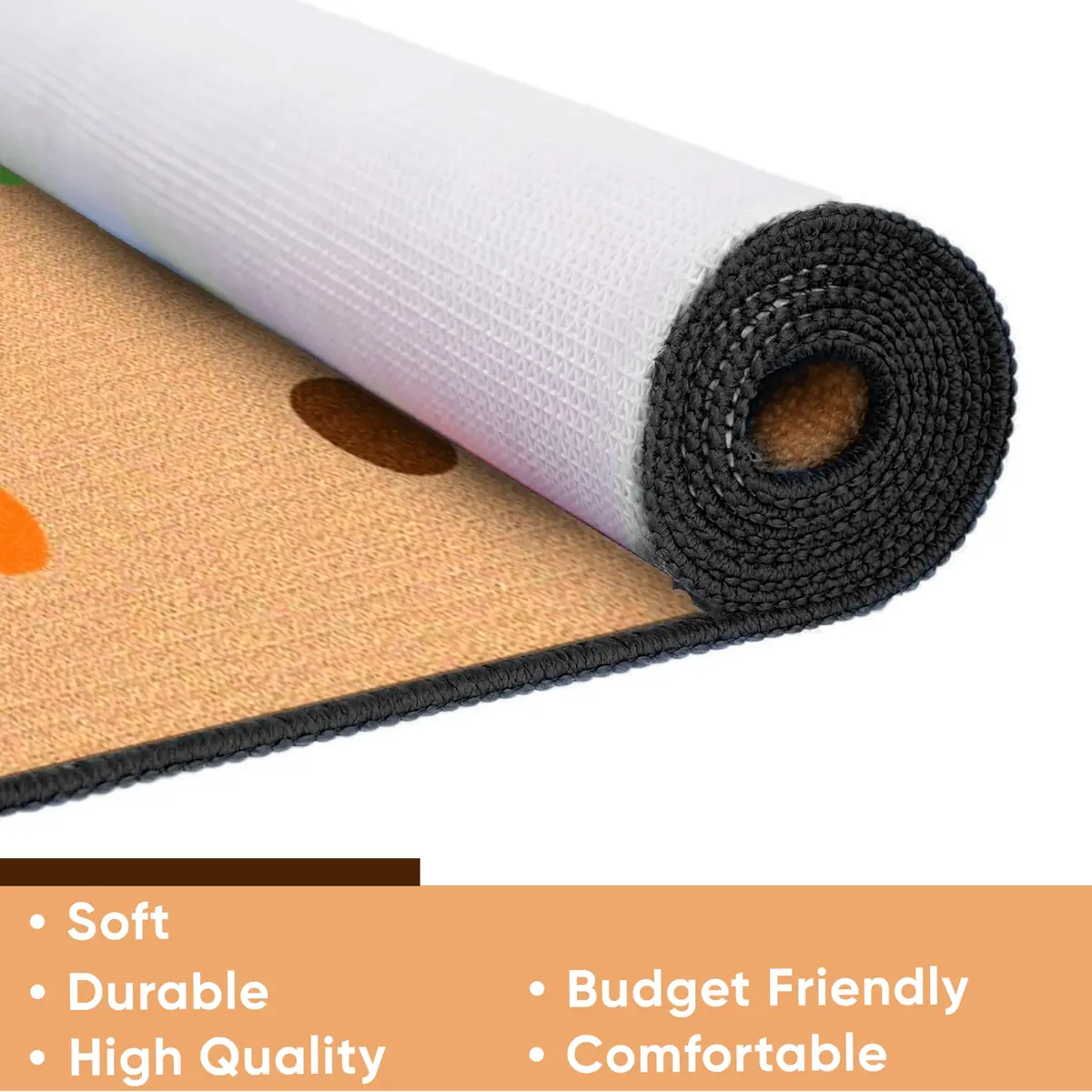 KIDCARPET.COM KidCarpet On The Spot Classroom Seating Rug, 6' x 8'6" Jungle Colors on Tan | Durable, Safety-Approved Classroom Rug - view 5