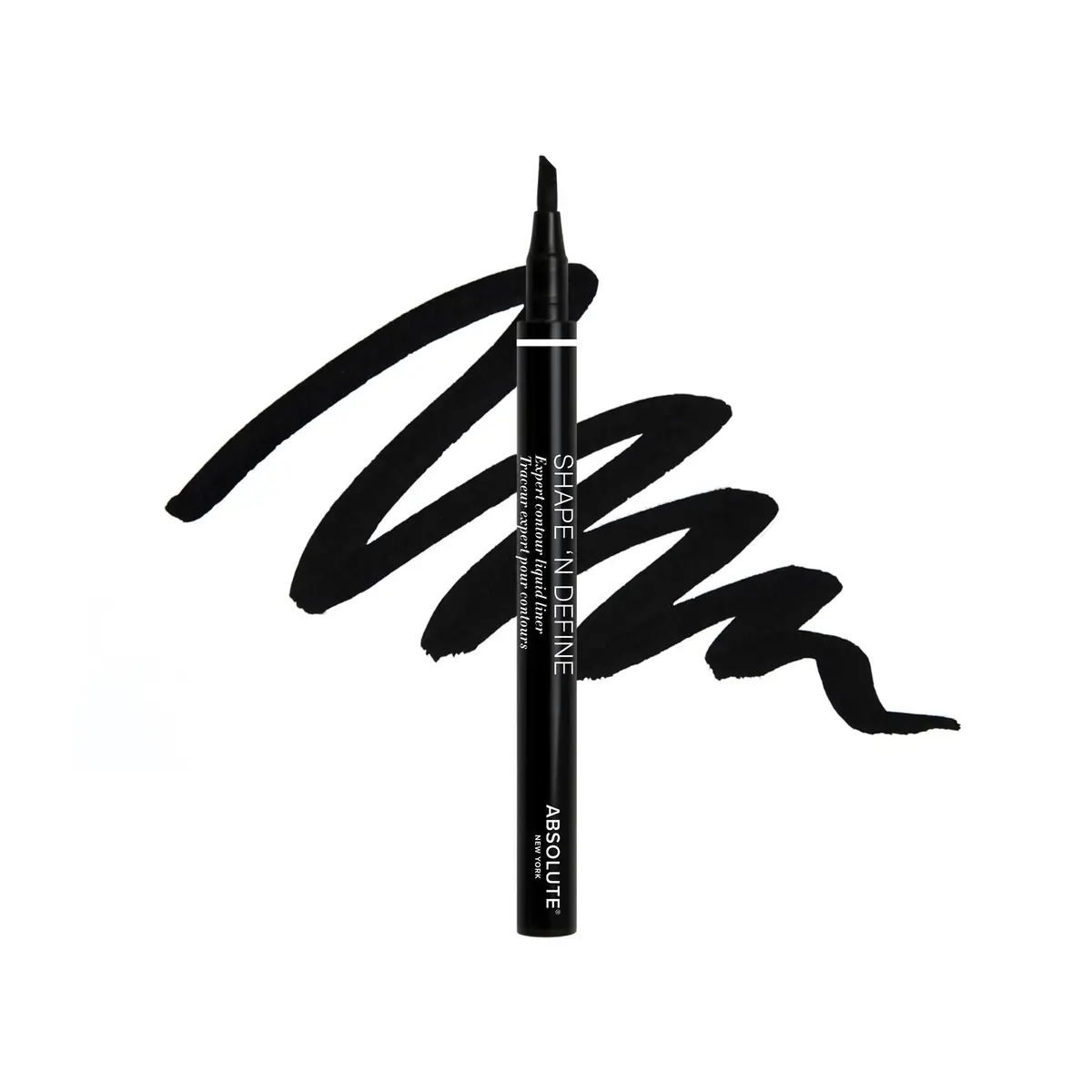 Absolute New York Shape N' Define Double-Ended Eyeliner | Ultra-Fine Water-Resistant Liquid, 0.03 Fl Oz - main product image