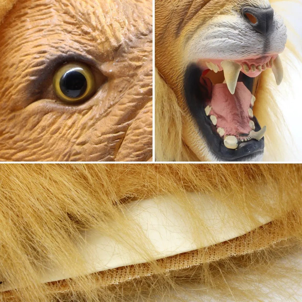 CreepyParty Lion Head Mask for Adults, Natural Latex Full Head Mask | Halloween Cosplay Costume - view 2