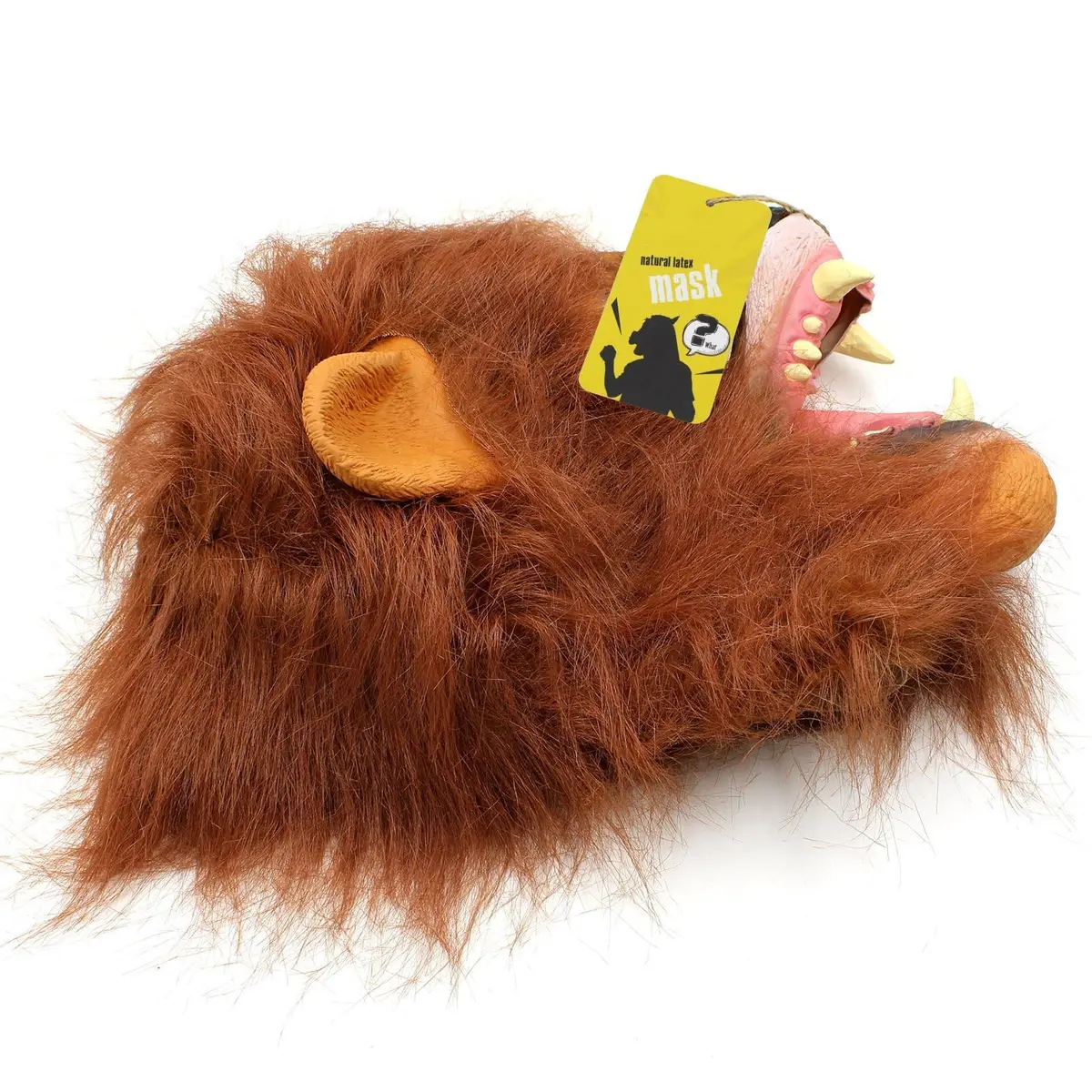 CreepyParty Lion Head Mask for Adults, Natural Latex Full Head Mask | Halloween Cosplay Costume - view 4