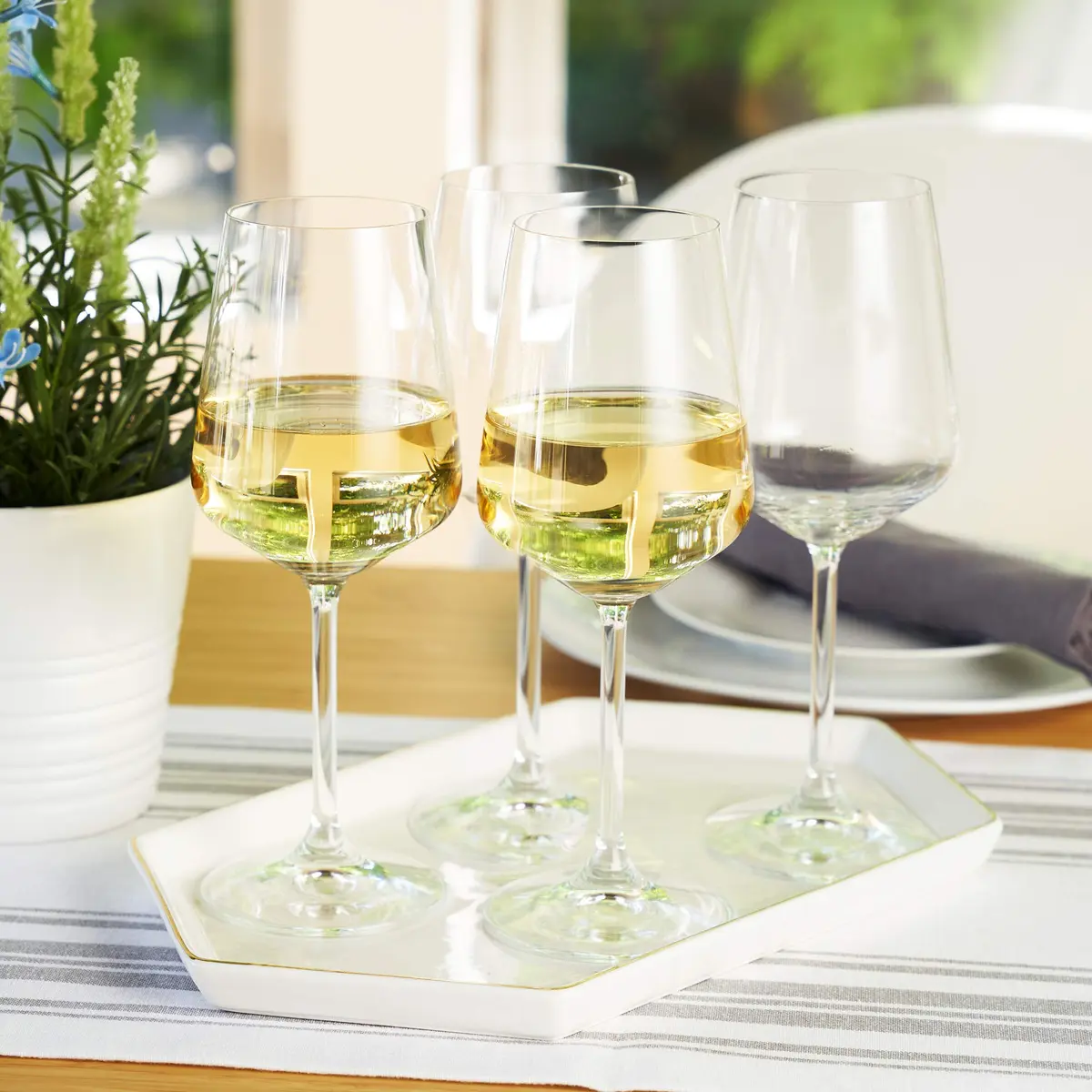 Spiegelau Style Crystal White Wine Glasses Set of 4 | Elegant Lead-Free Crystal, 15.5 oz, Perfect for Dinner & Gifts - view 8